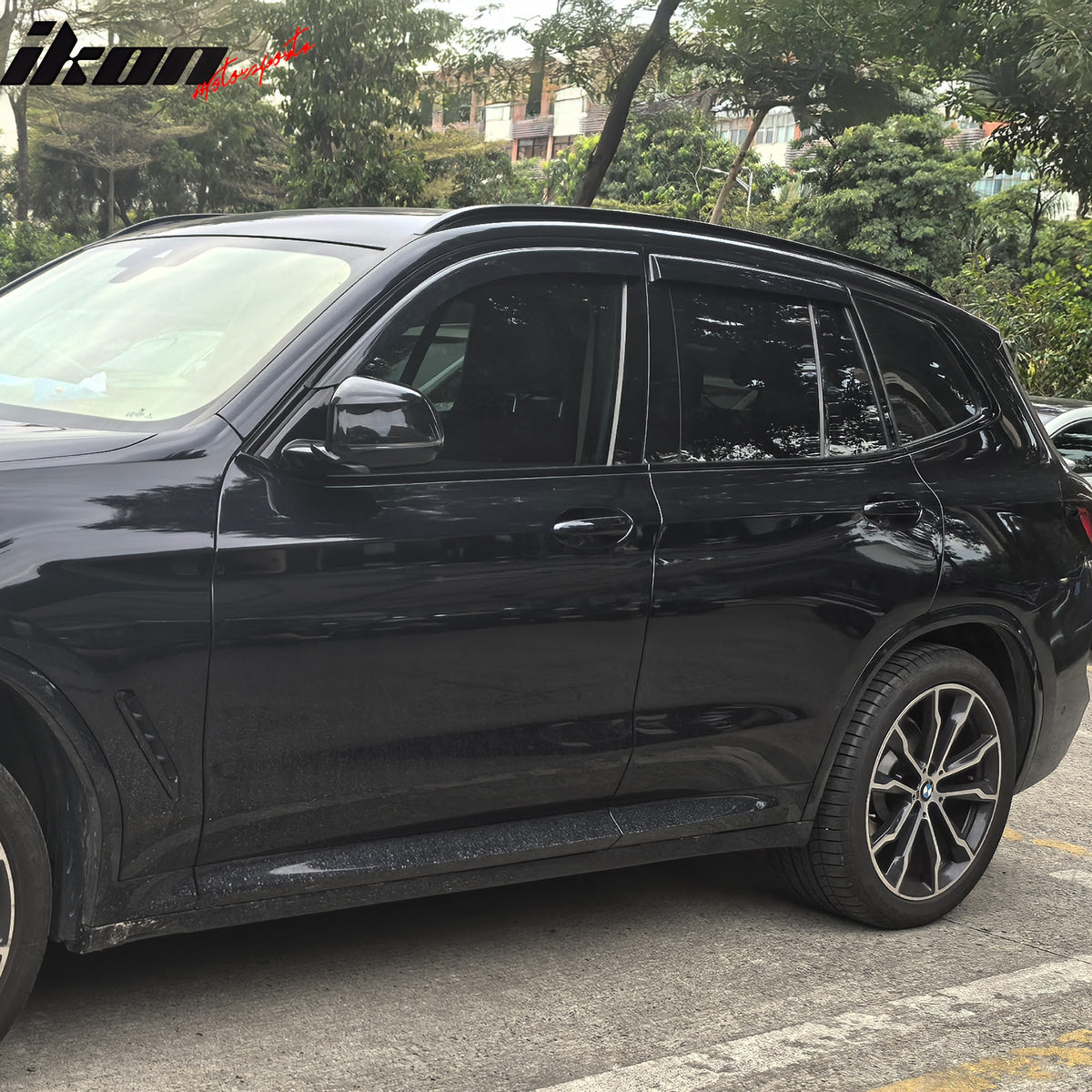 Fits 18-24 BMW G01 X3 Tape on Window Visors Vent Rain Sun Wind Guards Deflectors