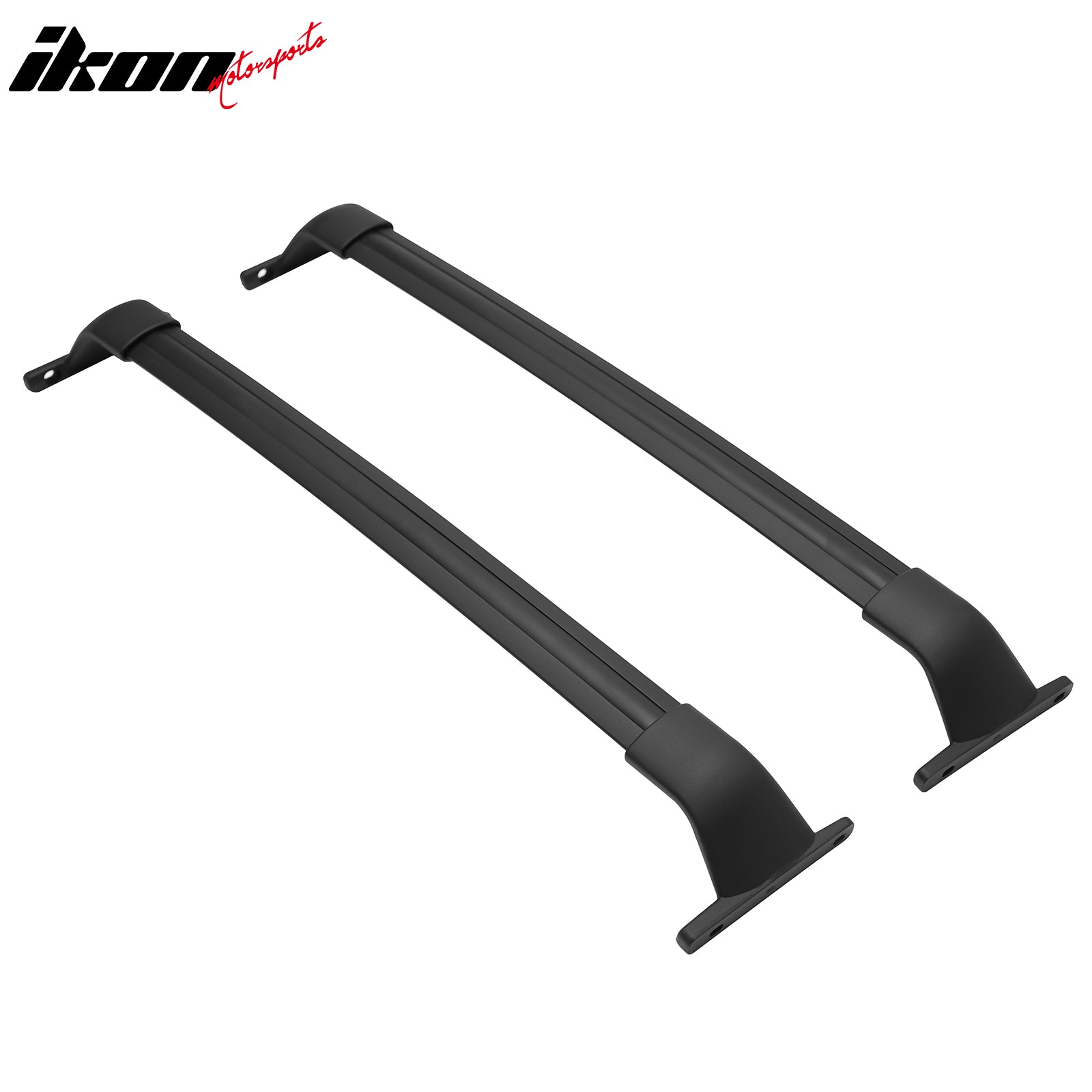 IKON MOTORSPORTS Roof Rack Cross Bars, Compatible with 2018-2024 Chevrolet Equinox & GMC Terrain, Aluminum ABS Black Cargo Rooftop Luggage Crossbars Carrier