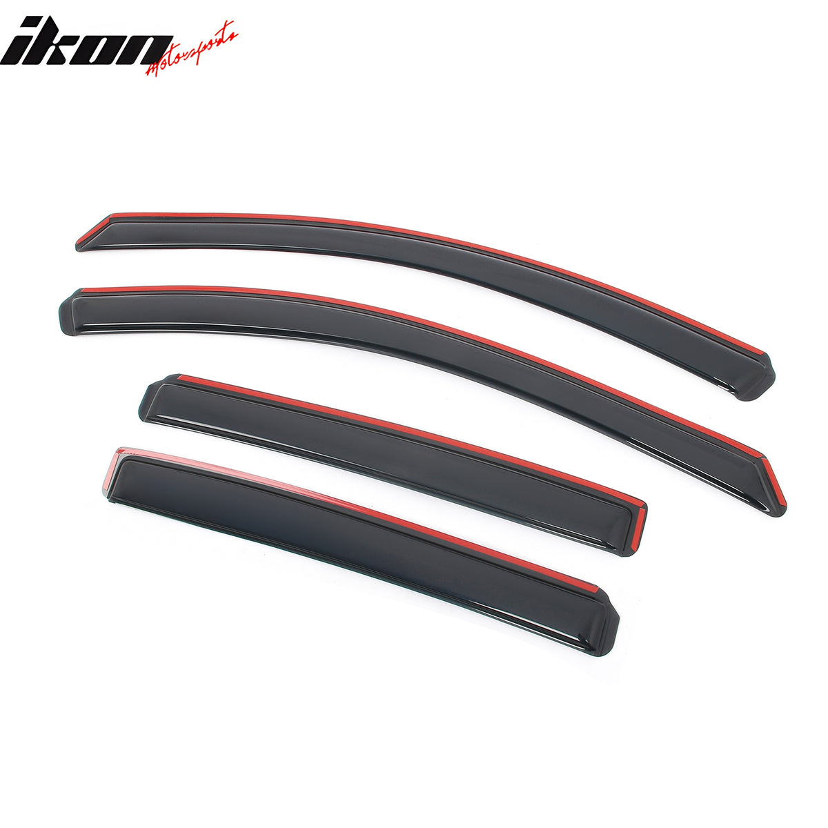 IKON MOTORSPORTS In Channel Window Visors Compatible with 2018-2024 Chevy Equinox, Slim Style Acrylic Smoke Rain Guards, Side Window Wind Deflectors 4PCS