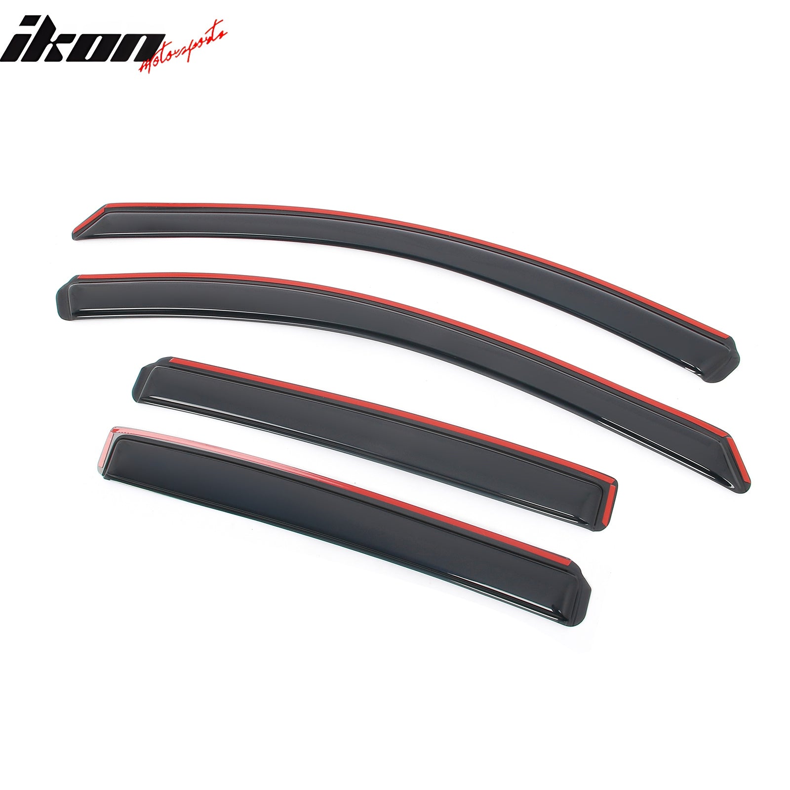 IKON MOTORSPORTS In Channel Window Visors Compatible with 2018-2024 Chevy Equinox, Slim Style Acrylic Smoke Rain Guards, Side Window Wind Deflectors 4PCS