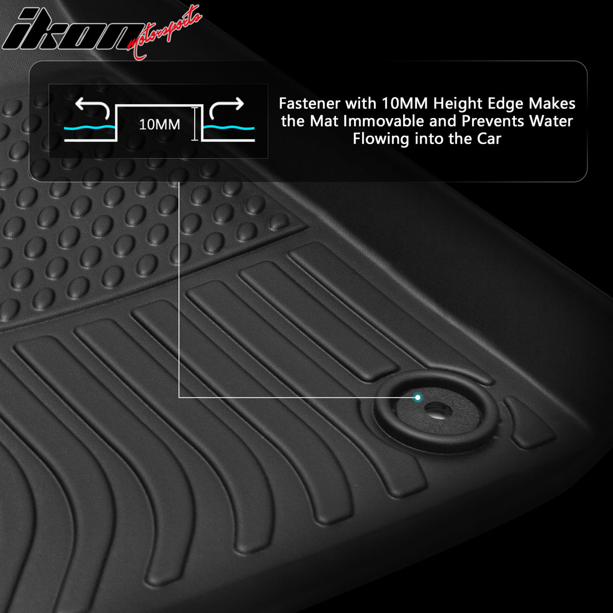 Fits 18-24 Chevy Traverse Limited 8-Seat 3D Floor Mats All Weather TPE Carpet