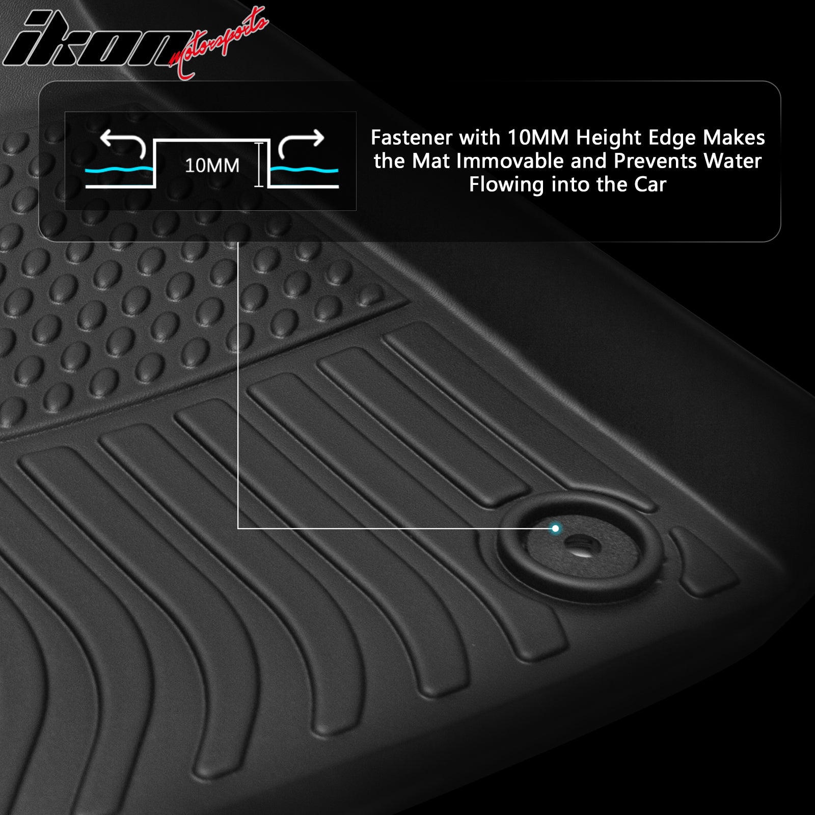 Fits 18-24 Chevy Traverse Limited 8-Seat 3D Floor Mats All Weather TPE Carpet