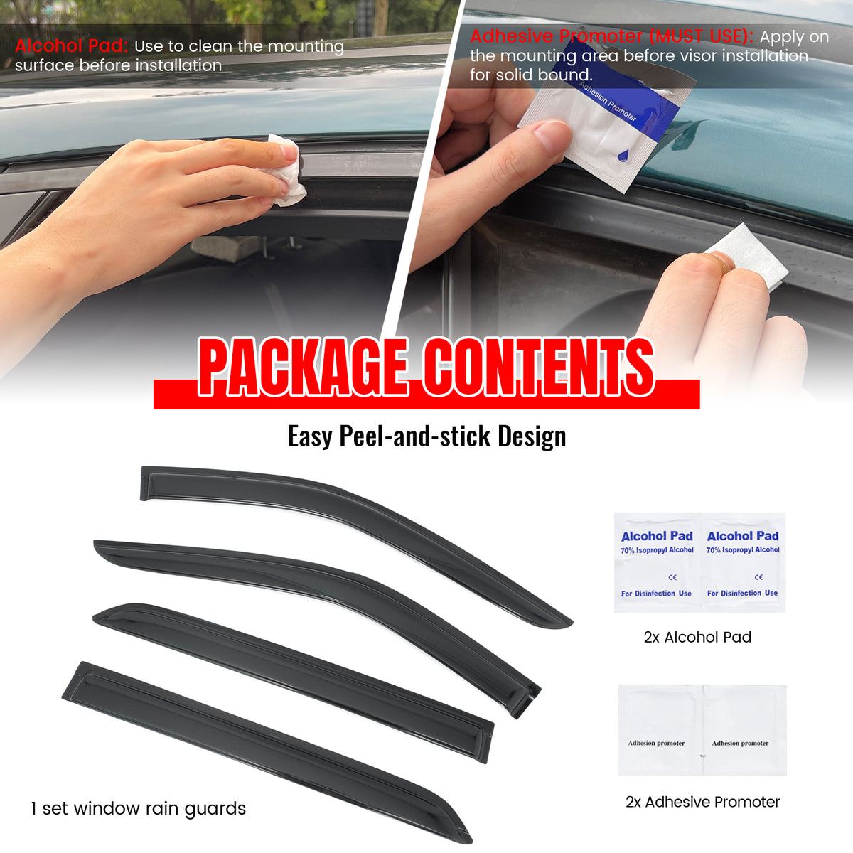 Fits 18-24 Nissan Kicks& 25 Kicks Play Window Visors Smoke Acrylic Deflector 4PC