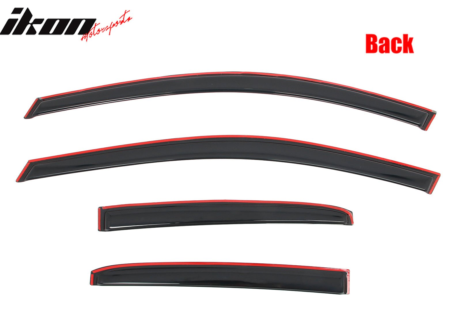 2018 - 2024 Toyota Camry 4PCS in Channel Window Visors Vent Rain GuardsIkon Motorsports