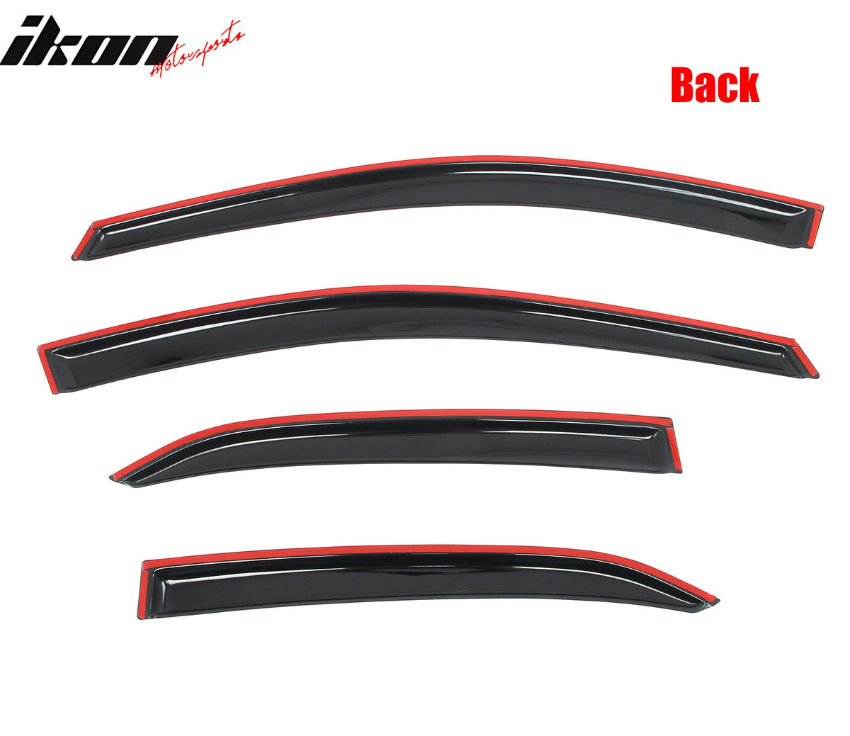 2018 - 2024 Toyota Camry 4PCS Tape on Window Visors Vent Rain Sun GuardsIkon Motorsports