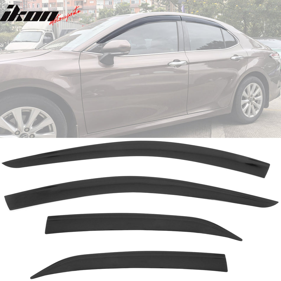 2018 - 2024 Toyota Camry Low Profile Style Tape on Window Visors GuardsIkon Motorsports