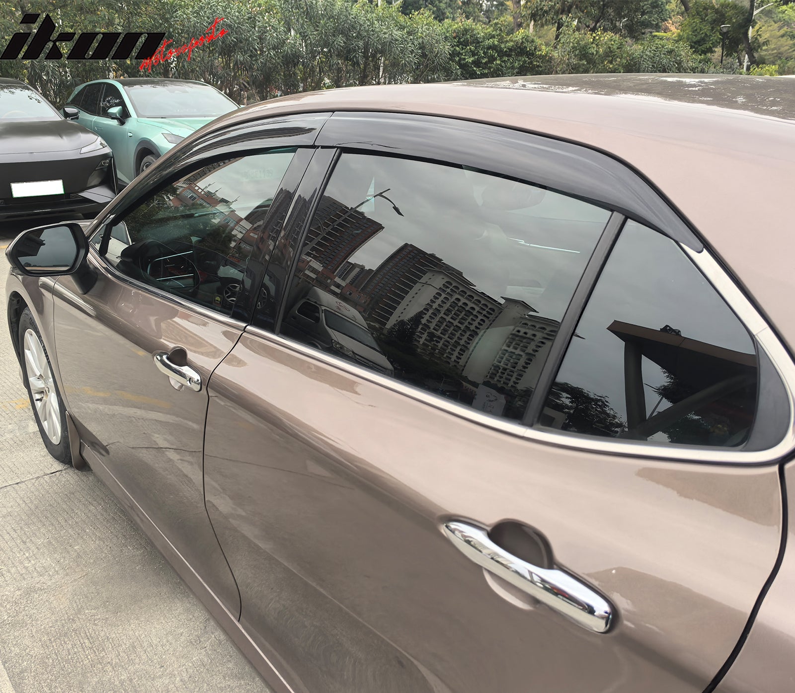 2018 - 2024 Toyota Camry Low Profile Style Tape on Window Visors GuardsIkon Motorsports