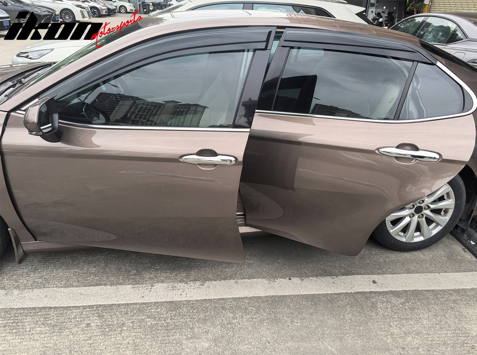 2018 - 2024 Toyota Camry Mugen Large Style Tape on Window Visors GuardsIkon Motorsports