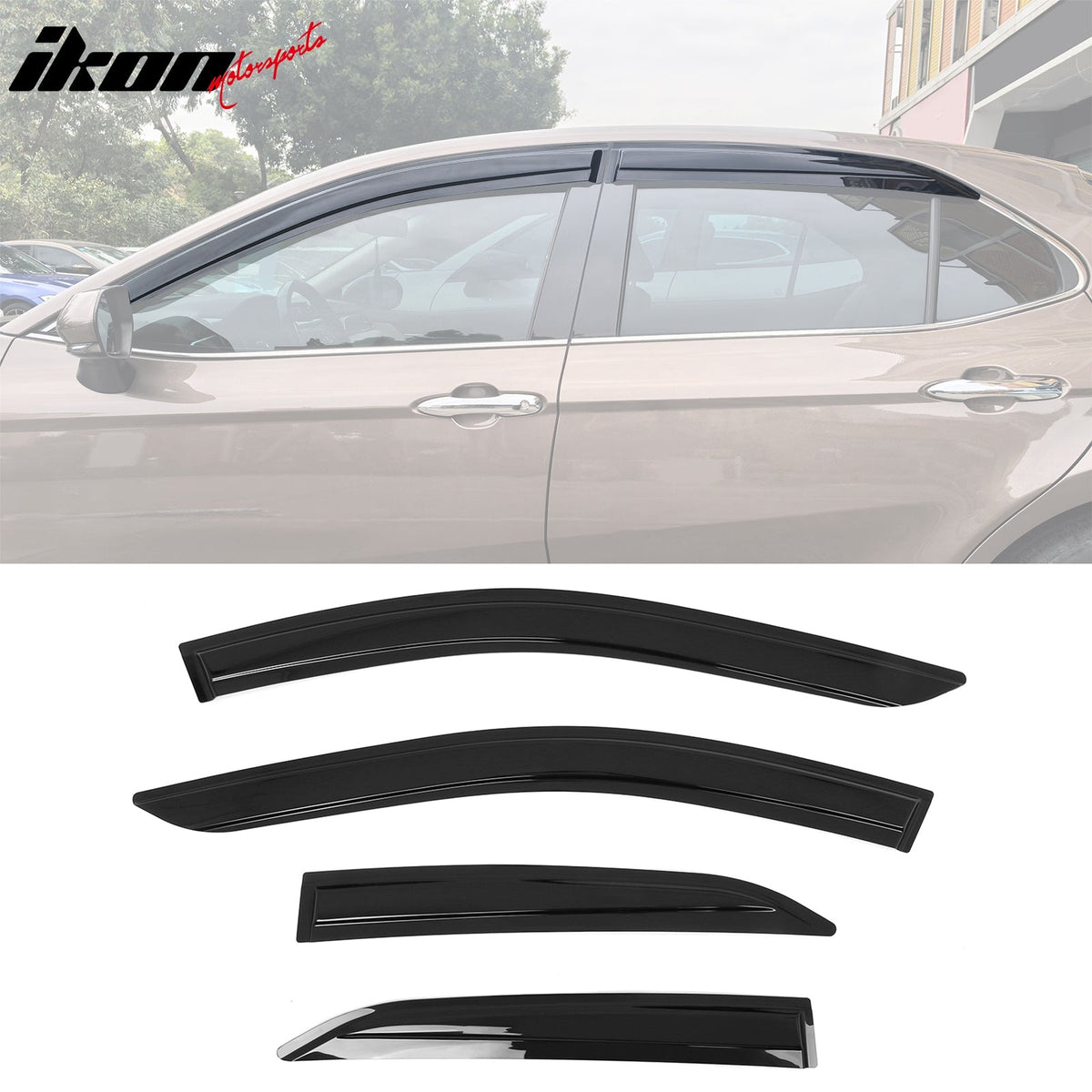 2018 - 2024 Toyota Camry Mugen Large Style Tape on Window Visors GuardsIkon Motorsports