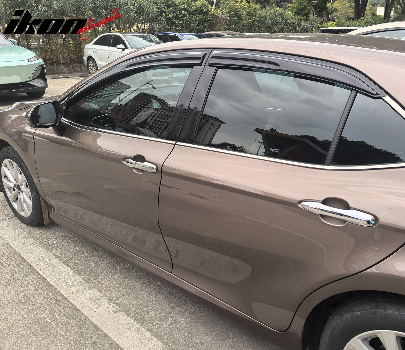 2018 - 2024 Toyota Camry Mugen V2 Style Tape on Window Visors GuardsIkon Motorsports