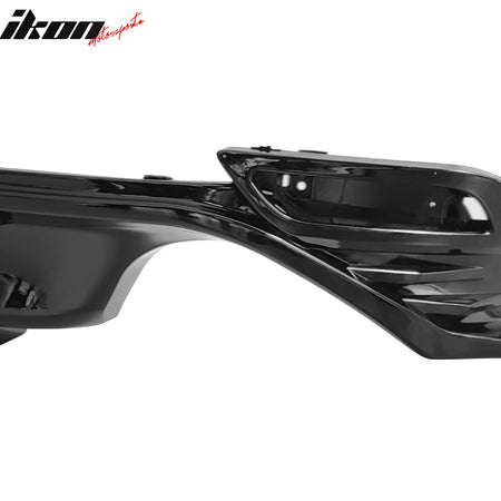 Gloss Black GR Style Rear Bumper LED Diffuser For 2018-2024 Toyota Camry LE & XLE - 3-Piece Kit