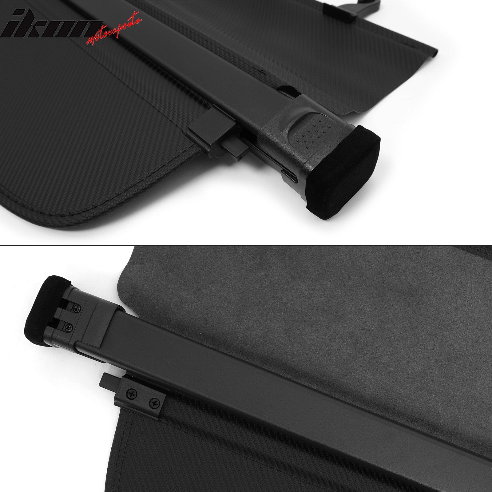 Fits 18-24 Volkswagen Tiguan Retractable Rear Cargo Cover Carbon Fiber Texture