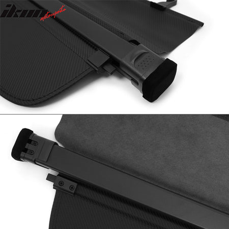 Fits 18-24 Volkswagen Tiguan Retractable Rear Cargo Cover Carbon Fiber Texture
