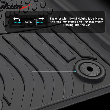 Fits 18-26 Alfa Romeo Stelvio Floor Mats TPE Carpets 3D All Weather Custom Liner