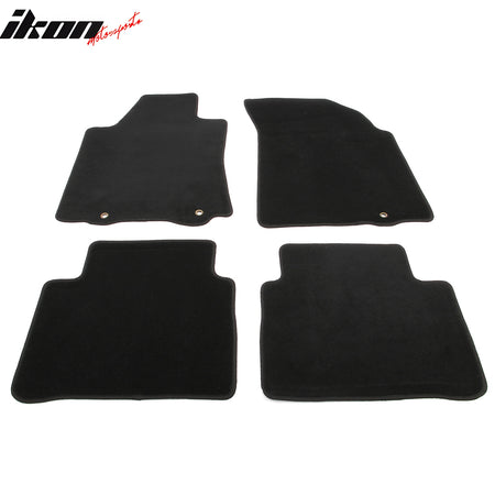 IKON MOTORSPORTS, Nylon Car Floor Mats Compatible with 2018-2025 Honda Odyssey, OE Fitment Style Black Driver Passenger Car Carpets, Front Rear 4PCS Full Set