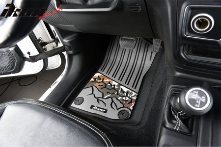 Fits 18-25 Jeep Wrangler JL Unlimited 4Dr TPE Floor Mats Carpet Liner Black Gray