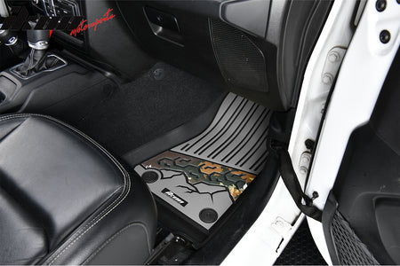 Fits 18-25 Jeep Wrangler JL Unlimited 4Dr TPE Floor Mats Carpet Liner Black Gray