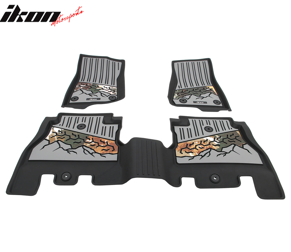 Fits 18-25 Jeep Wrangler JL Unlimited 4Dr TPE Floor Mats Carpet Liner Black Gray