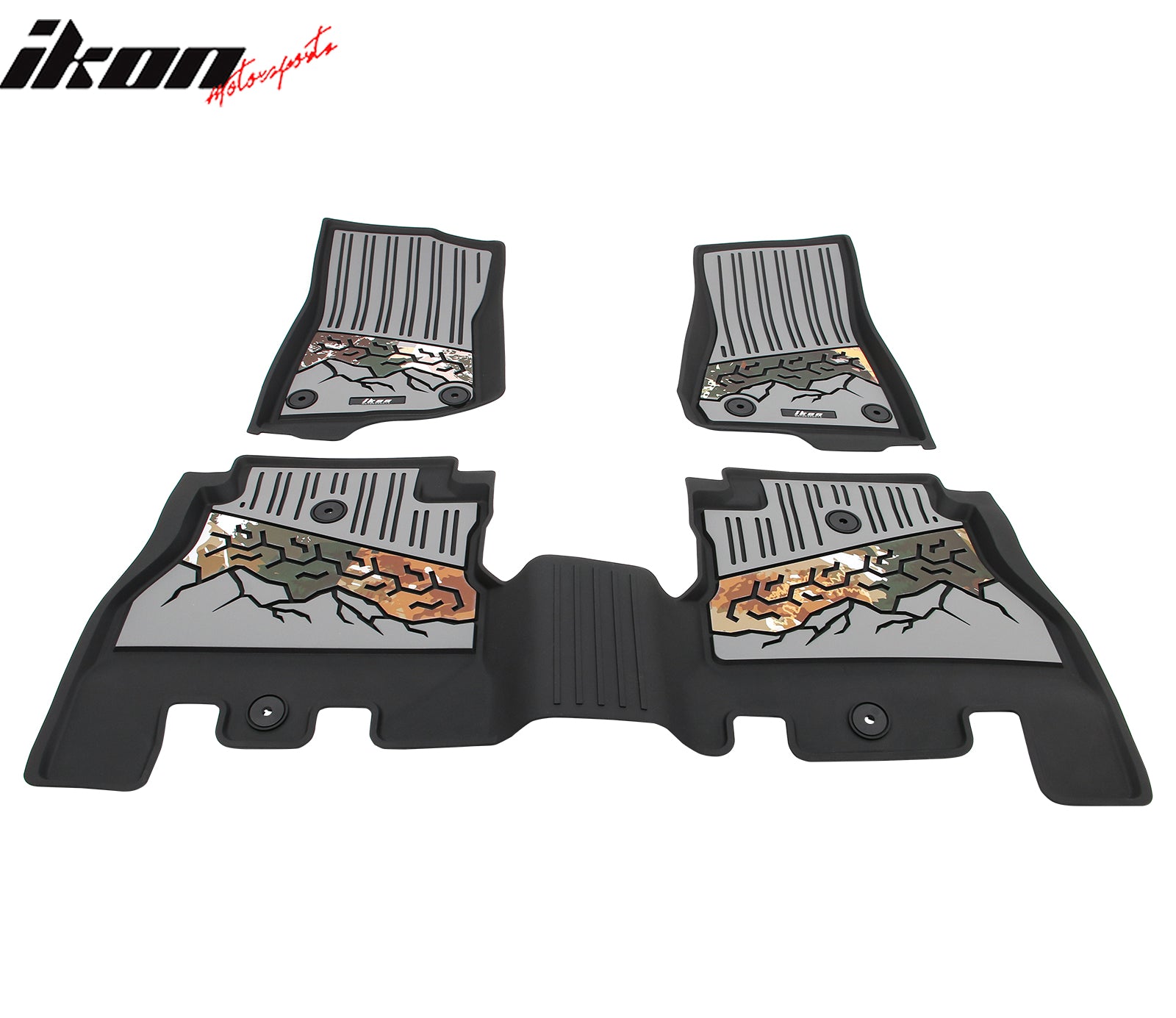 Fits 18-25 Jeep Wrangler JL Unlimited 4Dr TPE Floor Mats Carpet Liner Black Gray