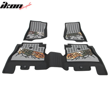 Fits 18-25 Jeep Wrangler JL Unlimited 4Dr TPE Floor Mats Carpet Liner Black Gray
