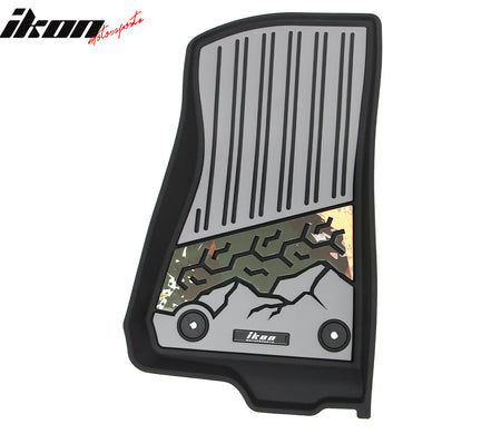 Fits 18-25 Jeep Wrangler JL Unlimited 4Dr TPE Floor Mats Carpet Liner Black Gray