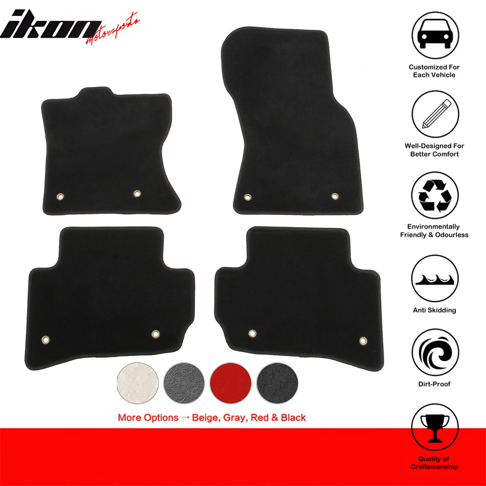 2018-2025 Range Rover Velar 17-25 Jaguar F-Pace Black Floor Mats Nylon