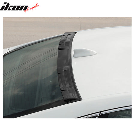 IKON MOTORSPORTS, Rear Window Roof Spoiler Compatible with 2018-2026 Toyota Camry, V2 Style Primer Matte Black ABS Top Roofline Windshield Visor Spoiler Wing
