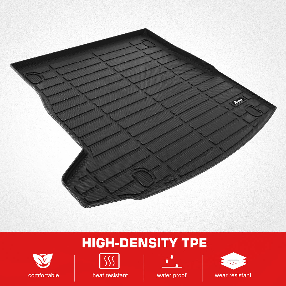 Fits 18-25 Alfa Romeo Stelvio TPE All Weather Rear Cargo Liners Trunk Tray Mats