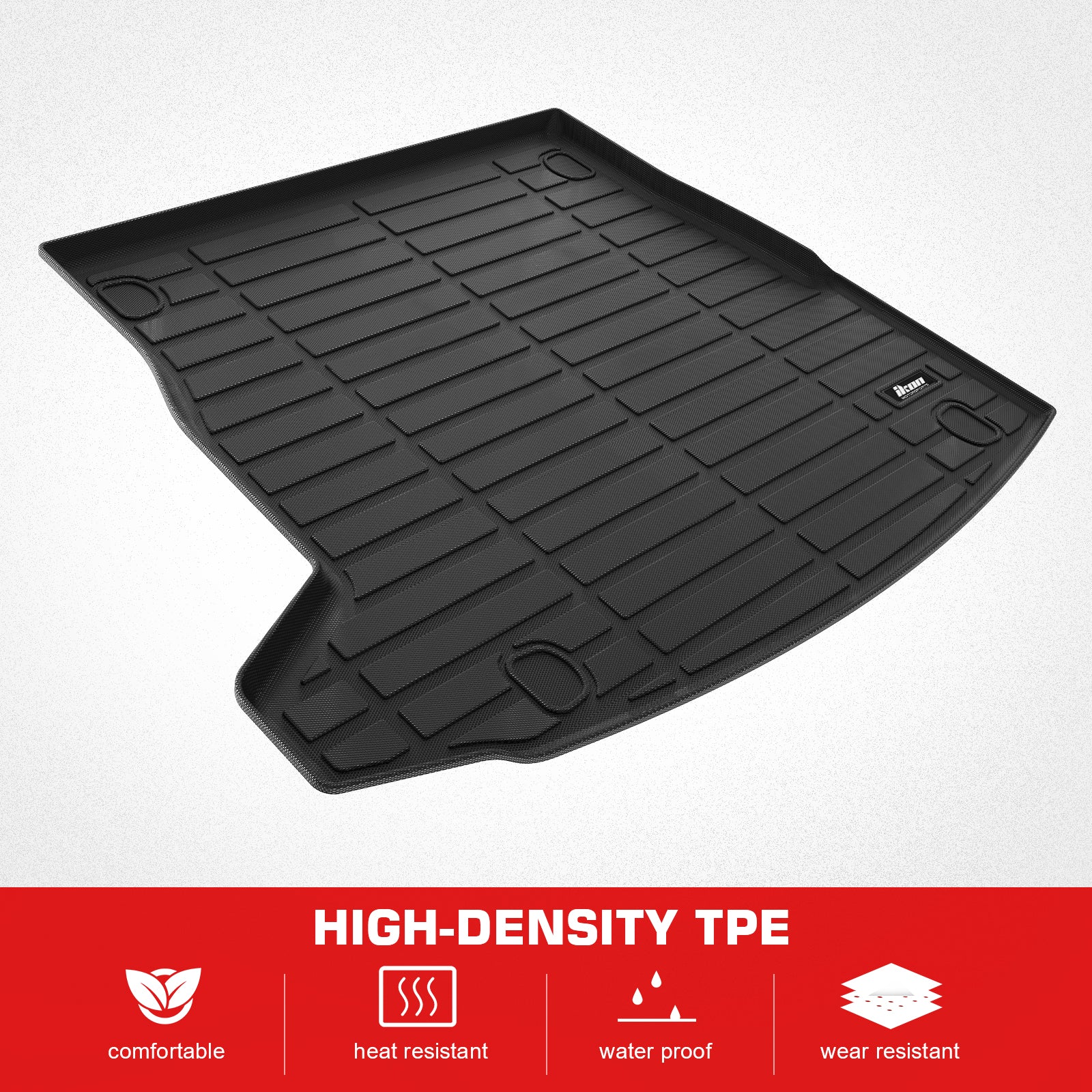 Fits 18-25 Alfa Romeo Stelvio TPE All Weather Rear Cargo Liners Trunk Tray Mats