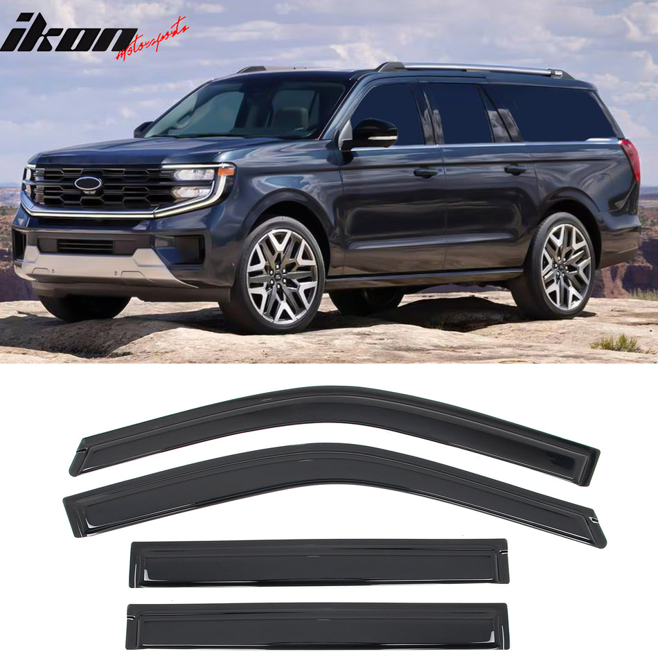 2018-2025 Ford Expedition Lincoln Navigator Smoke Window Visor Acrylic
