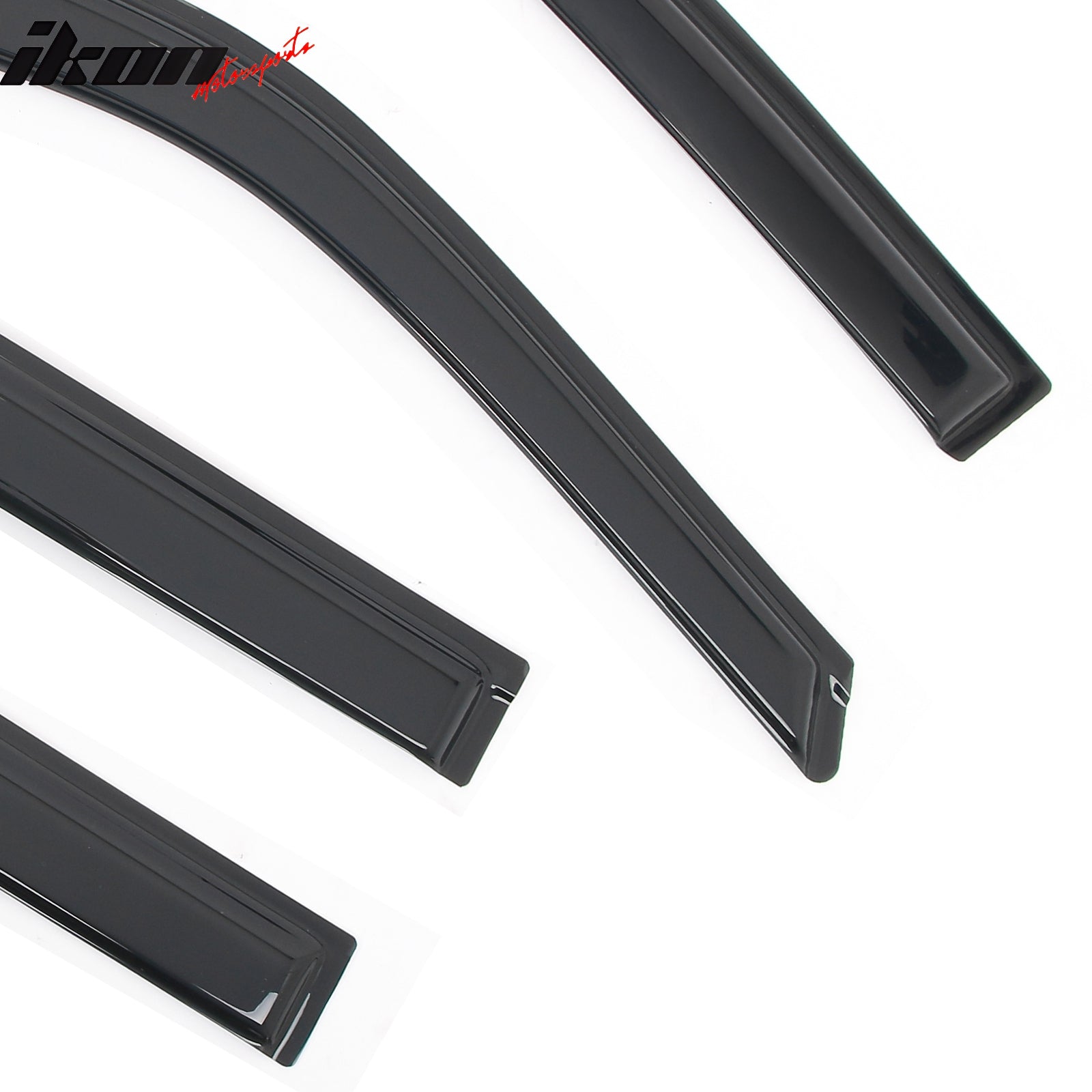 Fits 18-25 Ford Expedition Lincoln Navigator Window Visors Sun Deflector Tape-On