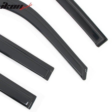 Fits 18-25 Ford Expedition Lincoln Navigator Window Visors Sun Deflector Tape-On