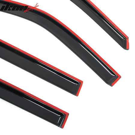 Fits 18-25 Ford Expedition Lincoln Navigator Window Visors Sun Deflector Tape-On