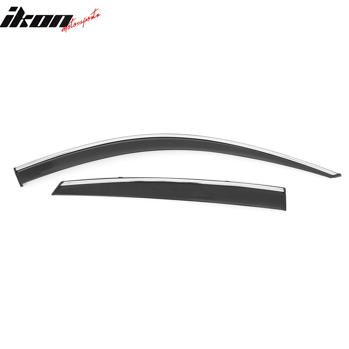 Fits 18-25 Honda Accord Window Visors Vent Rain Sun Guards W/Chrome Trim Tape-On