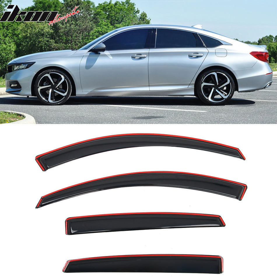 2018-2025 Honda Accord Window Visors In-Channel Rain Guard Shade 4PCS