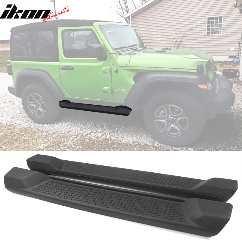 2018-2025 Jeep Wrangler JL 2 Door OE Textured Black Running Boards ABS