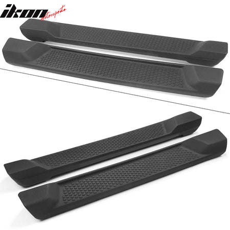 Fits 18-25 Jeep Wrangler JL 2 Door Textured Nerf Bar Side Step Running Boards
