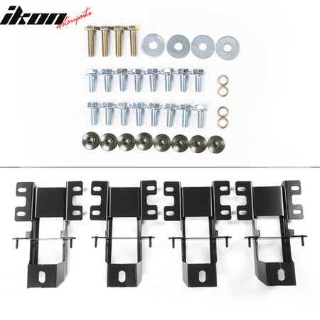 Fits 18-25 Jeep Wrangler JL 2 Door Textured Nerf Bar Side Step Running Boards