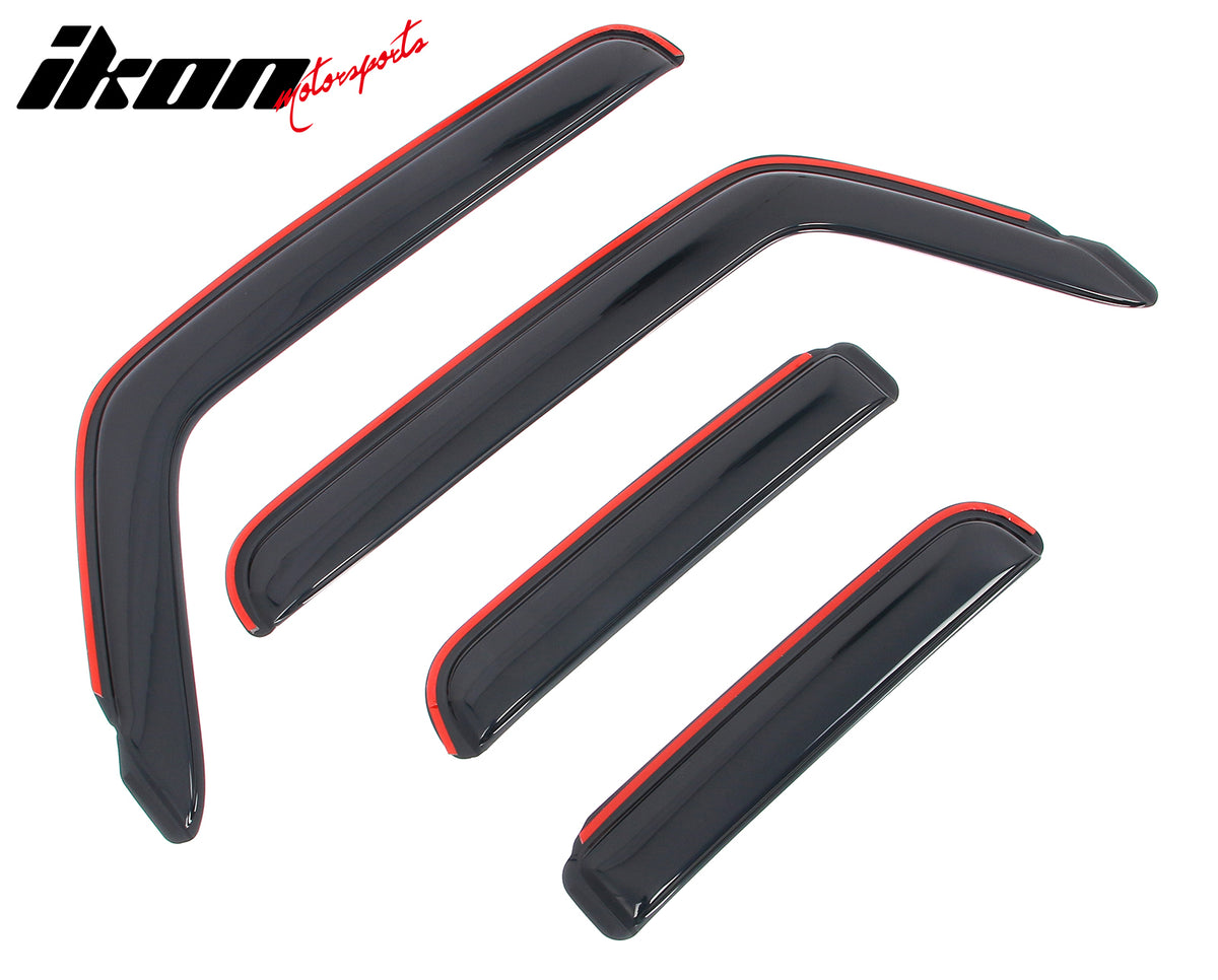 Fits 18-25 Jeep Wrangler JL Unlimited 4Dr In-channel Window Visor Deflectors 4PC