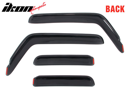 Fits 18-25 Jeep Wrangler JL Unlimited 4Dr In-channel Window Visor Deflectors 4PC