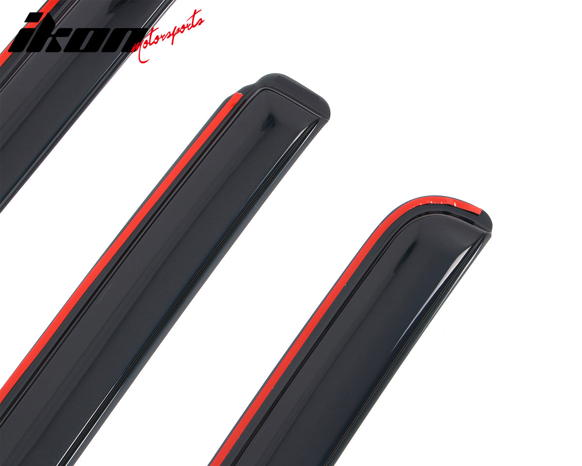 Fits 18-25 Jeep Wrangler JL Unlimited 4Dr In-channel Window Visor Deflectors 4PC