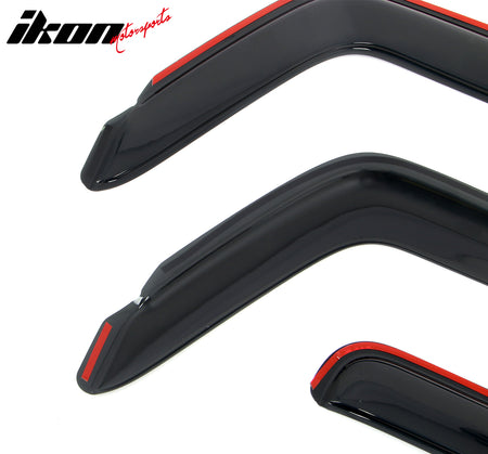 Fits 18-25 Jeep Wrangler JL Unlimited 4Dr In-channel Window Visor Deflectors 4PC