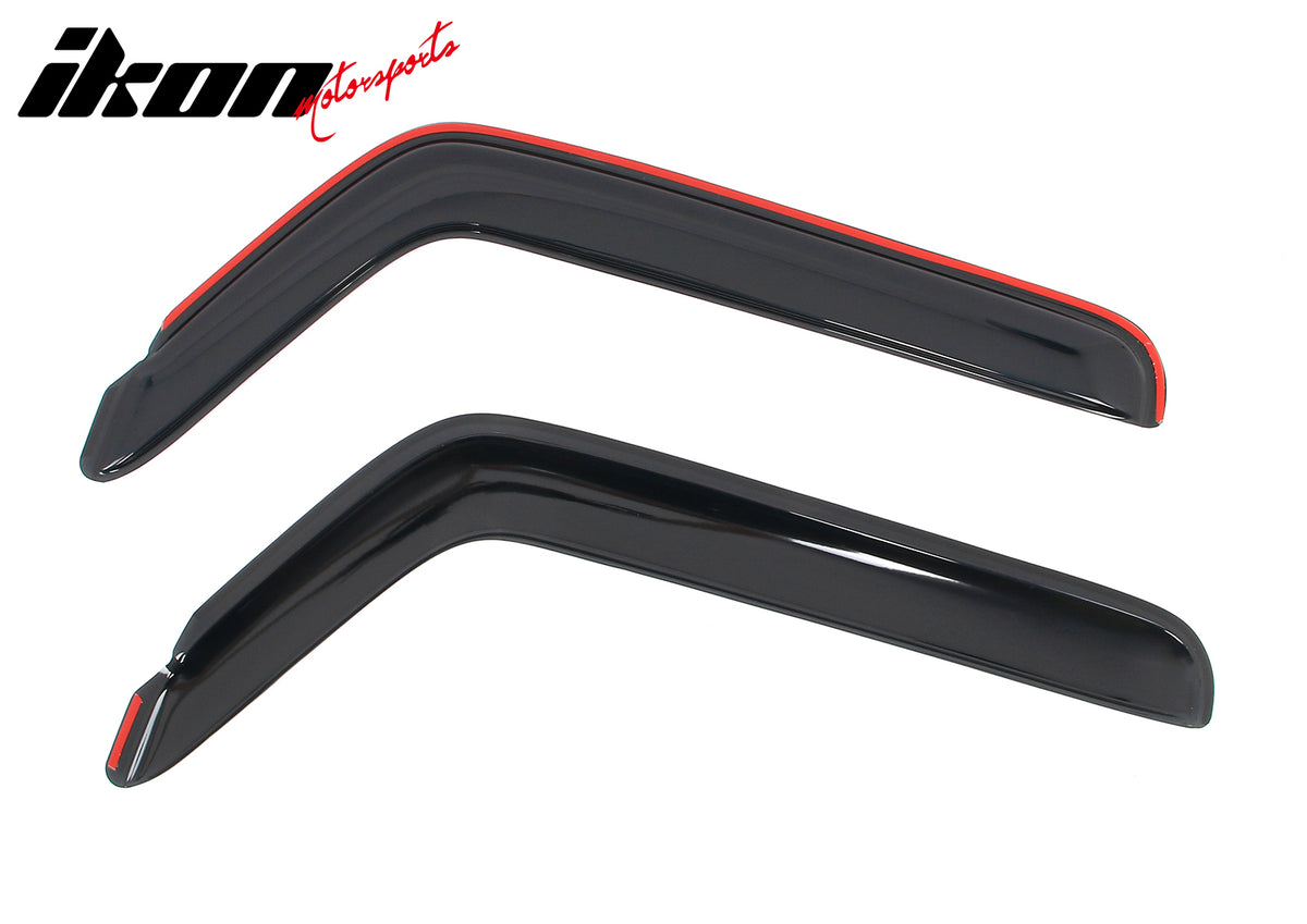 Fits 18-25 Jeep Wrangler 2Dr 20-25 Gladiator Window Visors In Channel Deflectors