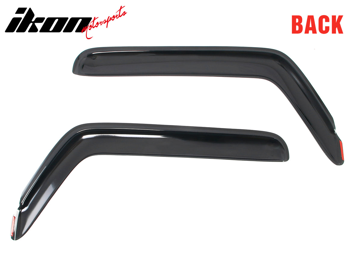 Fits 18-25 Jeep Wrangler 2Dr 20-25 Gladiator Window Visors In Channel Deflectors