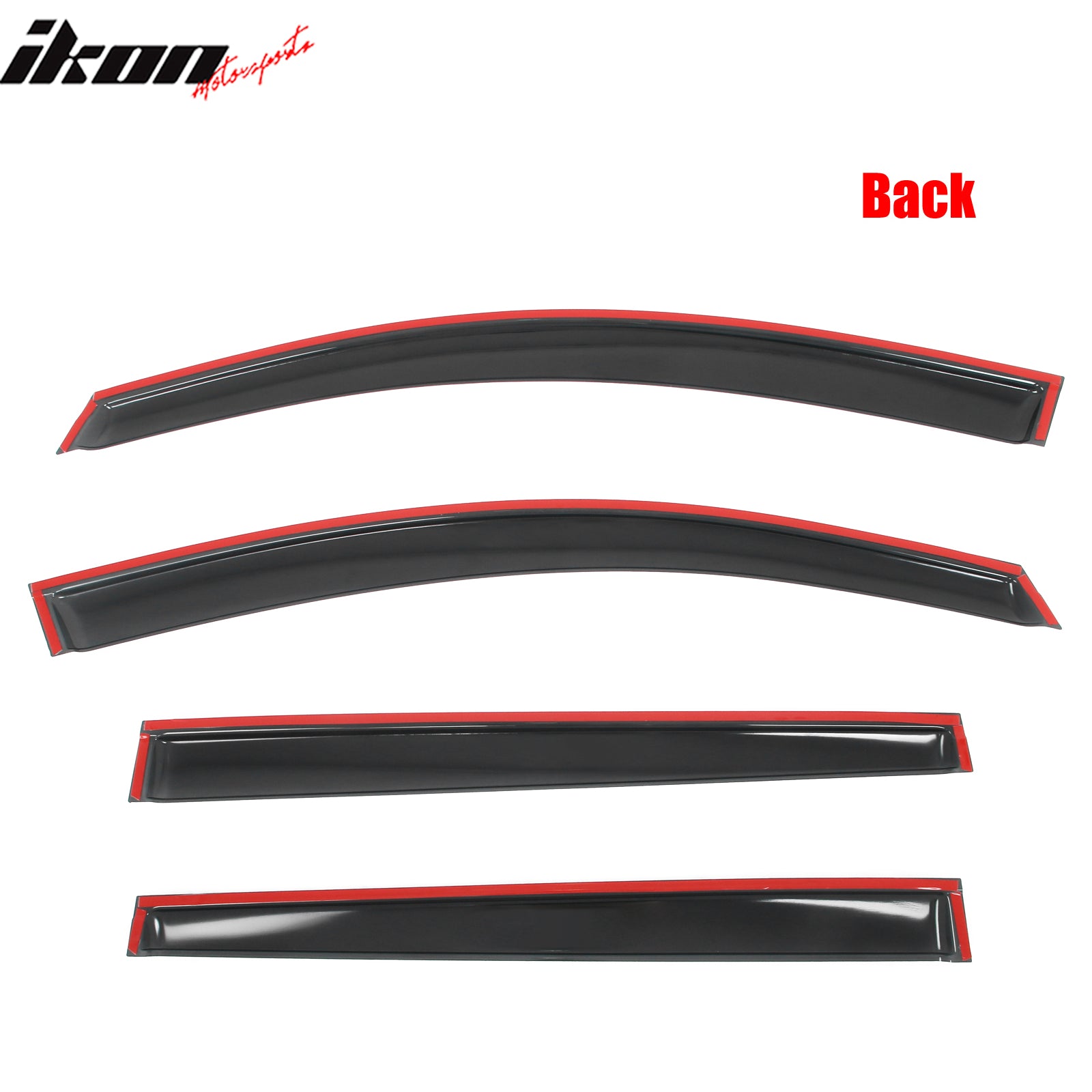 Fits 18-25 Nissan LEAF Window Visors Vent Rain Wind Sun Guards Deflector Tape-On