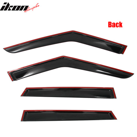 Fits 18-25 Land Rover Range Rover Velar Window Visors Sun Rain Deflector Tape-On