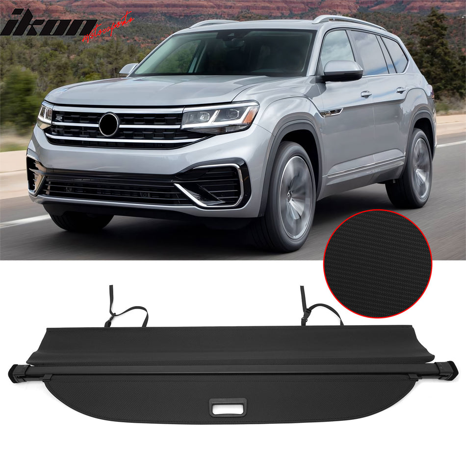 2018-2026 Volkswagen Atlas Carbon Fiber Texture Rear Trunk Cargo Cover