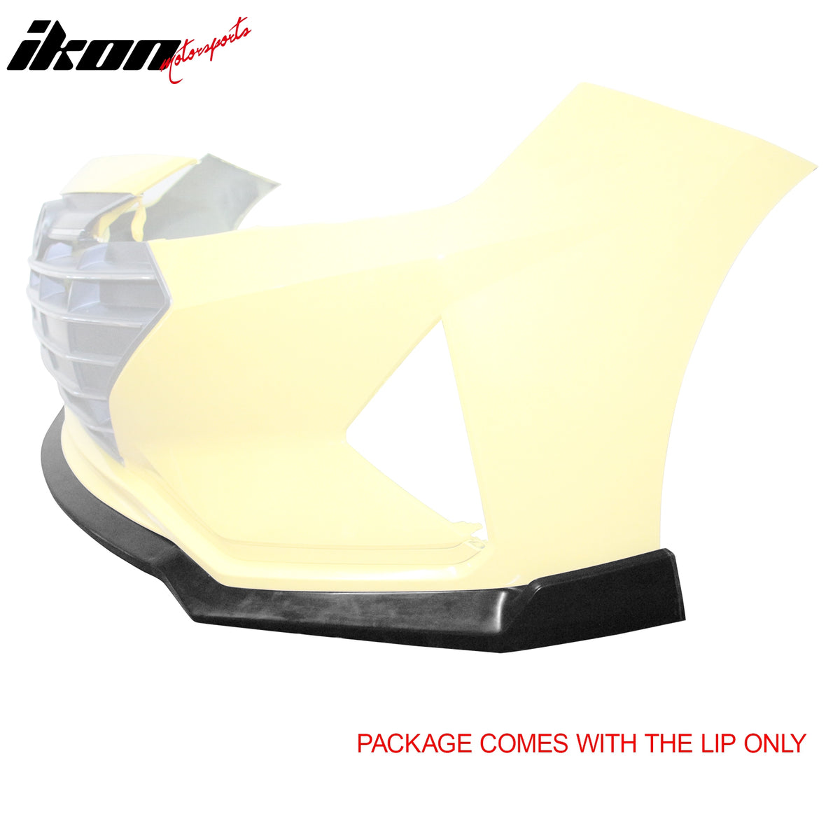 Fits 19-20 Hyundai Elantra Sedan Unpainted Front Bumper Lip Spoiler PU 3PCS Set