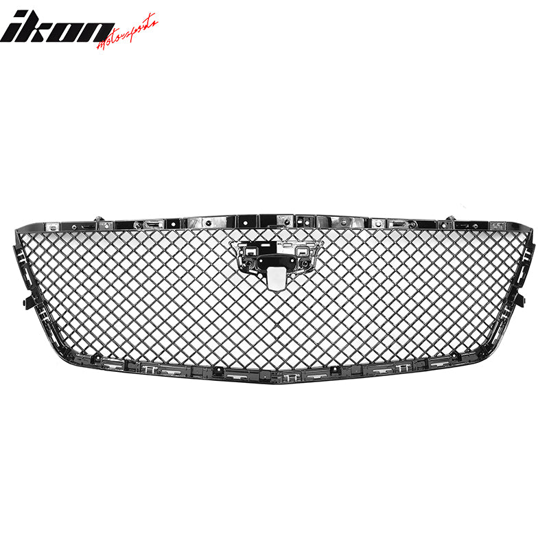 Fits 19-20 Cadillac CT6 V Style Front Bumper Hood Grill Grille ABS Gloss Black