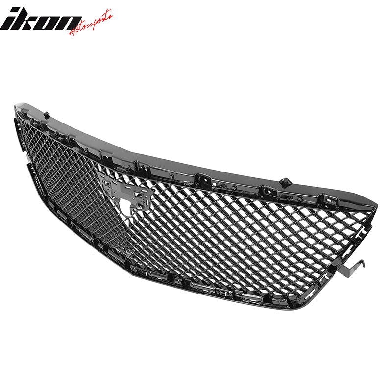 Fits 19-20 Cadillac CT6 V Style Front Bumper Hood Grill Grille ABS Gloss Black
